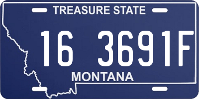 MT license plate 163691F