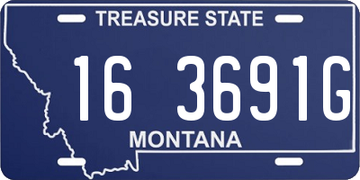 MT license plate 163691G