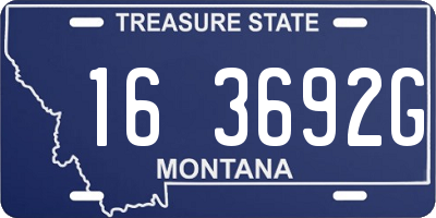 MT license plate 163692G