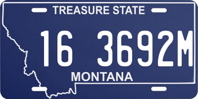 MT license plate 163692M