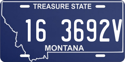 MT license plate 163692V