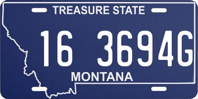 MT license plate 163694G