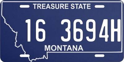 MT license plate 163694H