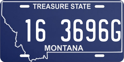 MT license plate 163696G
