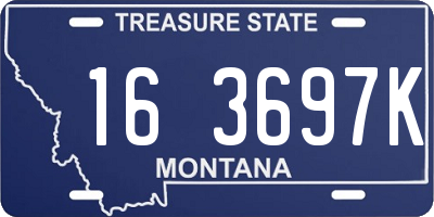MT license plate 163697K