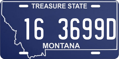 MT license plate 163699D