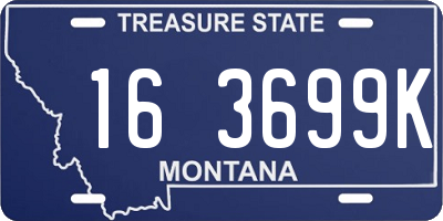 MT license plate 163699K