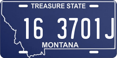 MT license plate 163701J