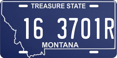 MT license plate 163701R