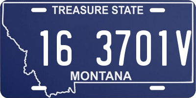 MT license plate 163701V