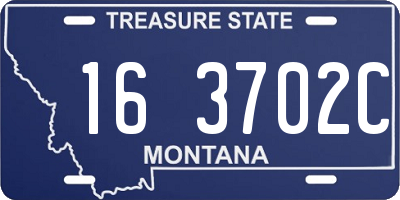 MT license plate 163702C