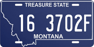 MT license plate 163702F