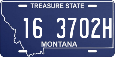 MT license plate 163702H