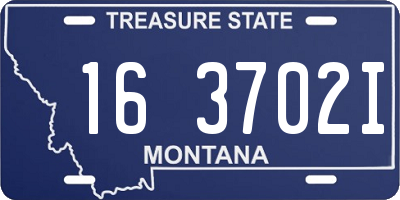 MT license plate 163702I