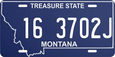 MT license plate 163702J