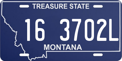 MT license plate 163702L