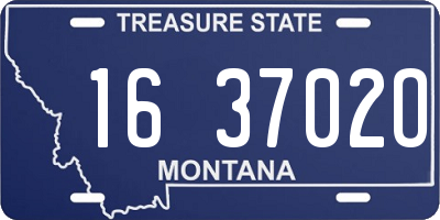 MT license plate 163702O