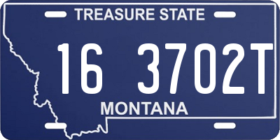 MT license plate 163702T