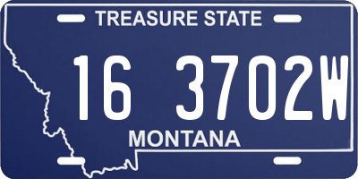 MT license plate 163702W