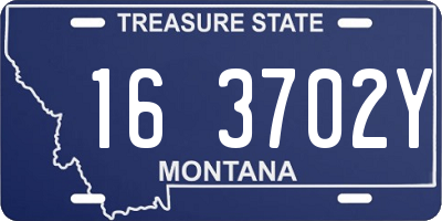 MT license plate 163702Y