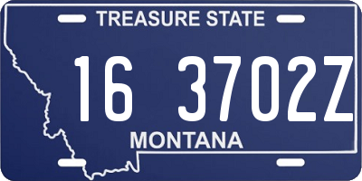 MT license plate 163702Z