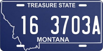 MT license plate 163703A