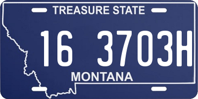 MT license plate 163703H