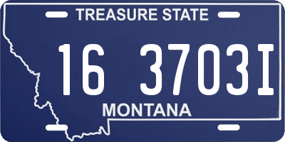 MT license plate 163703I