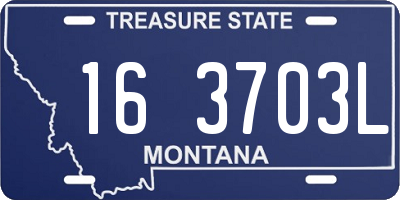 MT license plate 163703L