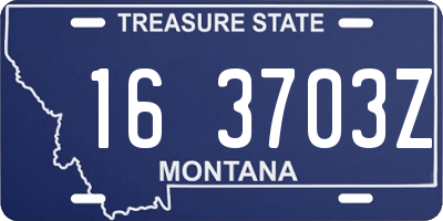 MT license plate 163703Z