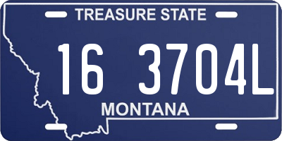 MT license plate 163704L