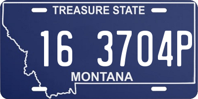 MT license plate 163704P