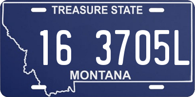MT license plate 163705L