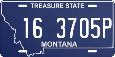 MT license plate 163705P