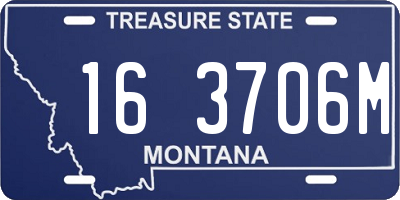 MT license plate 163706M