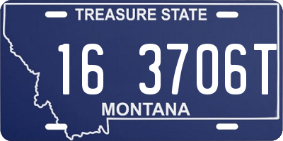 MT license plate 163706T