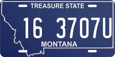 MT license plate 163707U