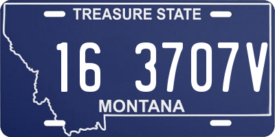 MT license plate 163707V