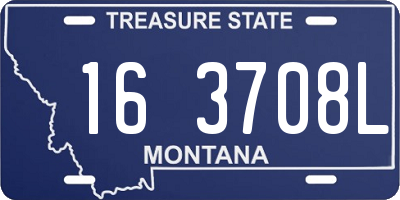 MT license plate 163708L