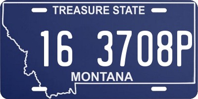 MT license plate 163708P