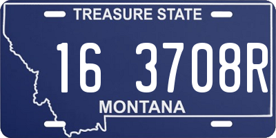 MT license plate 163708R