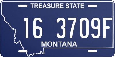 MT license plate 163709F