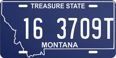 MT license plate 163709T