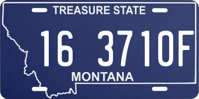 MT license plate 163710F