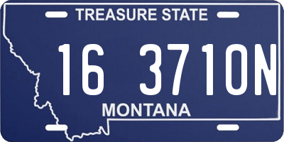 MT license plate 163710N