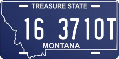 MT license plate 163710T