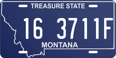 MT license plate 163711F
