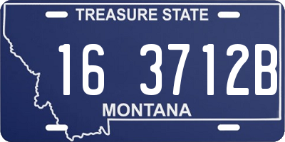MT license plate 163712B