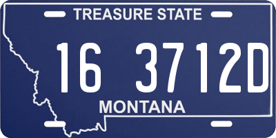MT license plate 163712D