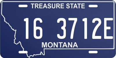 MT license plate 163712E